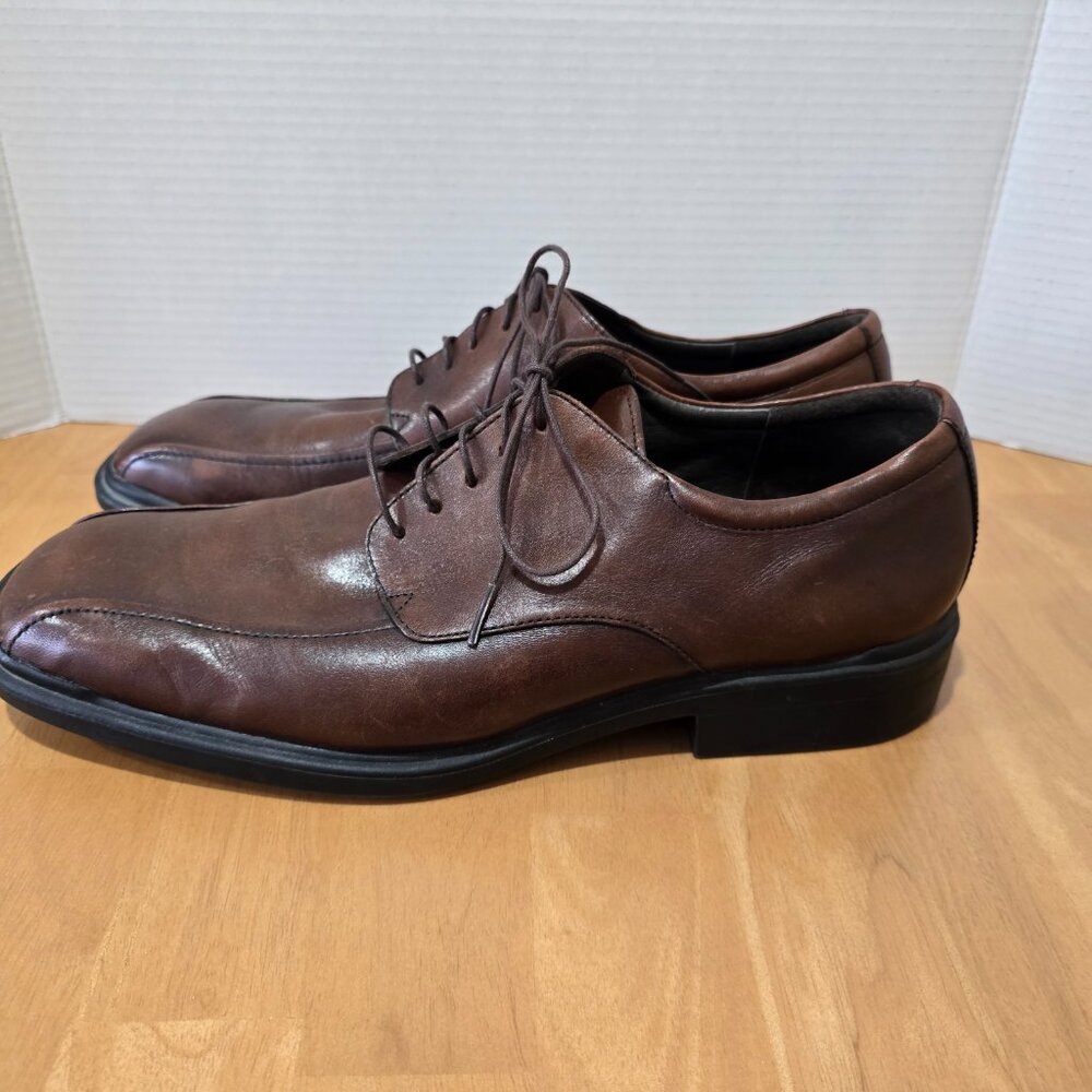 Rockport Men's Leather Lace Up Oxford Shoes Slip Resistant Brown Size 13M - Picture 2 of 14